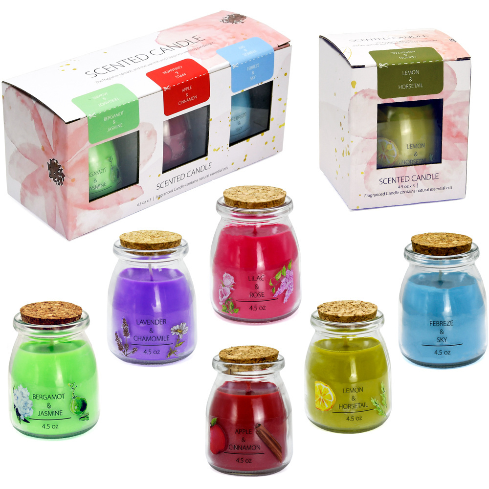 Scented Candles In Square Glass Jar